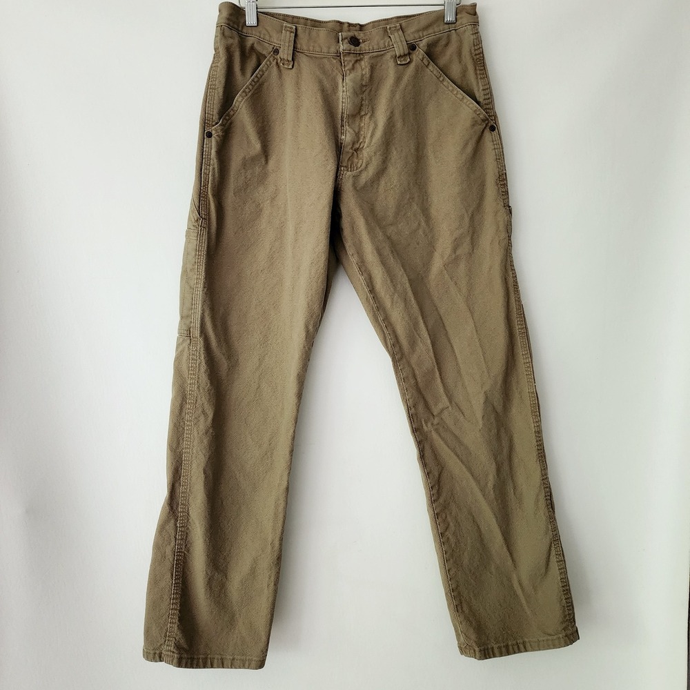 Wrangler khaki tank carpenter pants jeans mens size 32x32